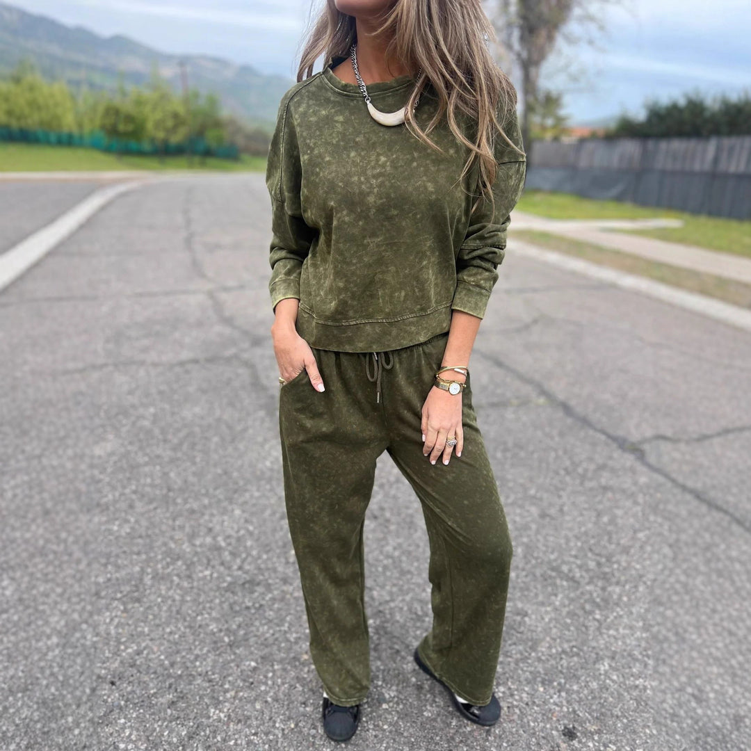 Kvinder Casual Sweatshirt og Jogging Bukser Sæt Skovae