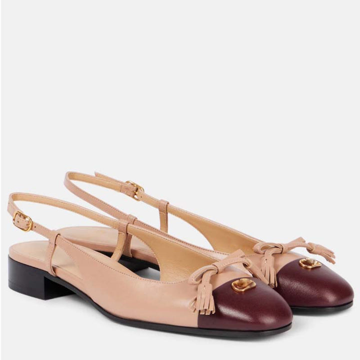 Femme Stilfulde Slingback Ballerinaer med Dekorativ Sløjfe Stilla