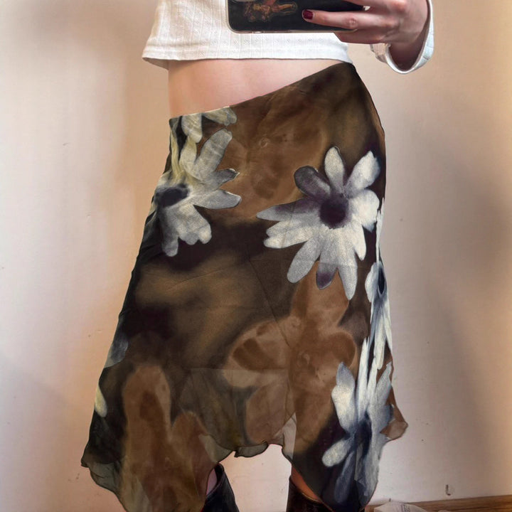Dame lette sommershorts med blomstermønster og bred pasform Skovae