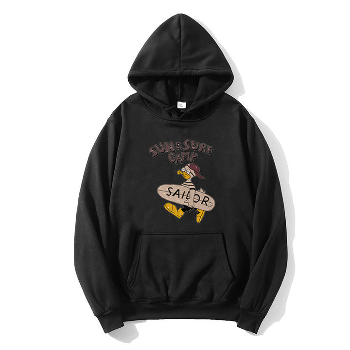 Kvinders hoodie med sjov surf motiv Skovae