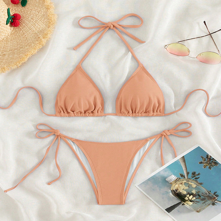 Dame Triangel-Bikini med justerbare snorebånd Skovae