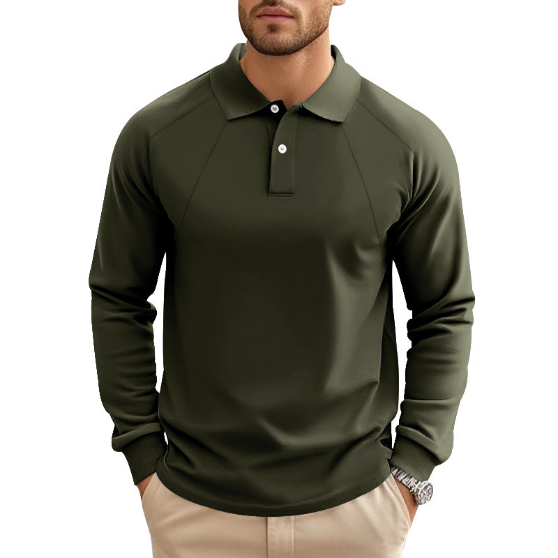Herrer langærmet polo skjorte med komfortabel pasform og sporty design Stilla