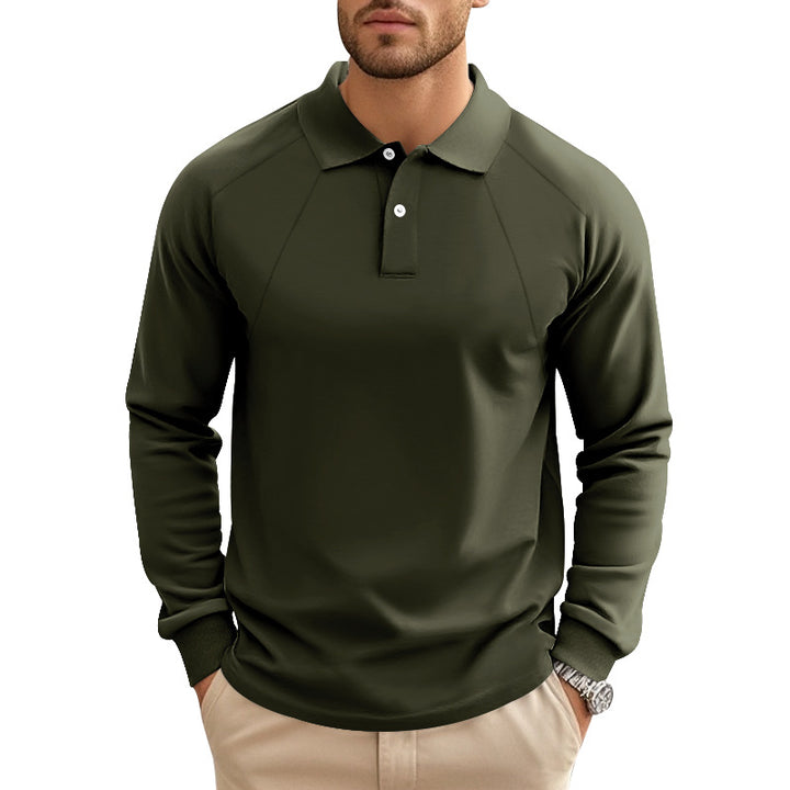 Herrer langærmet polo skjorte med komfortabel pasform og sporty design Stilla