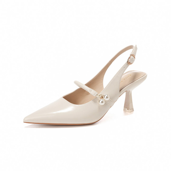 Dame Chic Slingback-hæle med perleakcent Stilla