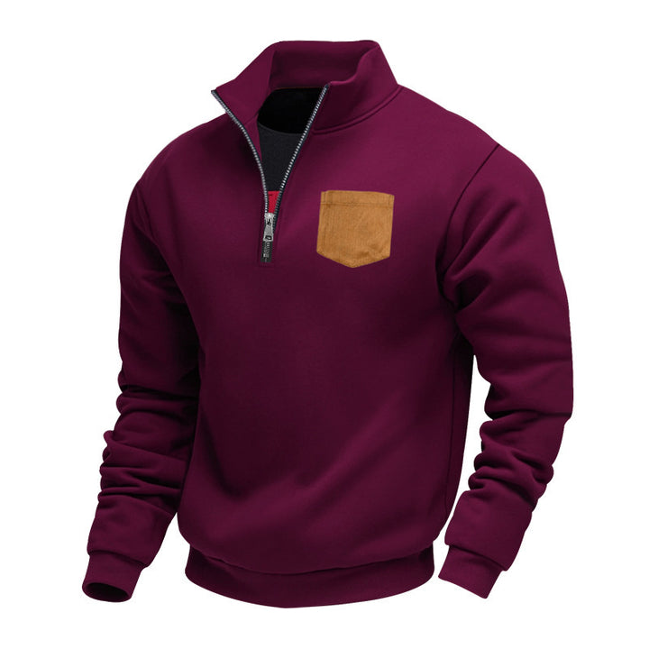 Herrer Sportpullover med højkvalitets lynlås og stilfuld brystlomme Stilla