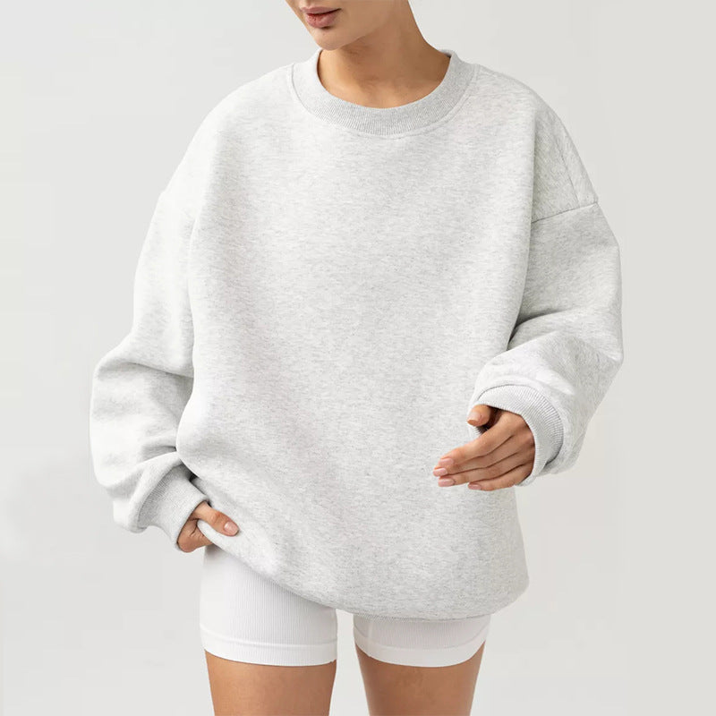 Kvinders hyggelige oversized sweatshirt med en løs pasform og komfortabelt indre for.