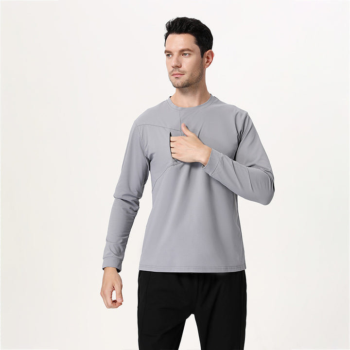 Herre Sportligt Langærmet T-shirt med innovativ åndbar teknologi Stilla