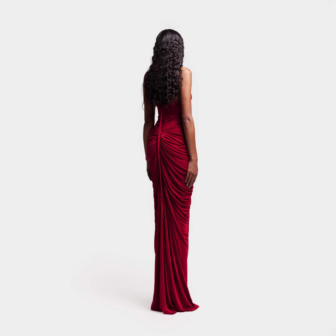 Dame Elegant Maxikjole med raffineret flæse-design Skovae