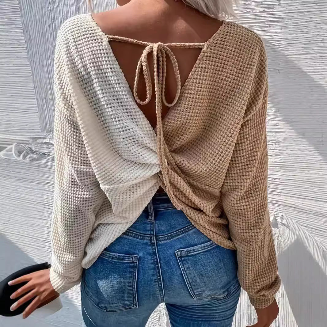 Dame Lækker Sweater med V-Udskæring Stilla