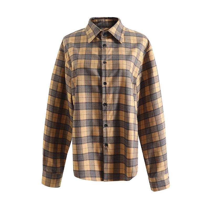 Dameternetterned flannel skjorte Stilla