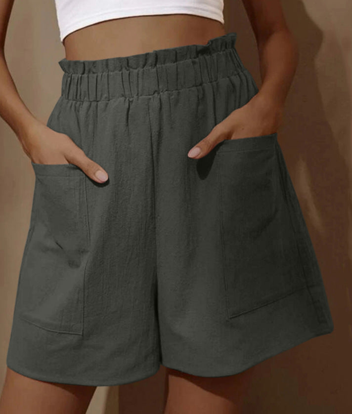 Dame Fritid Høj talje Lommer Shorts Stilla