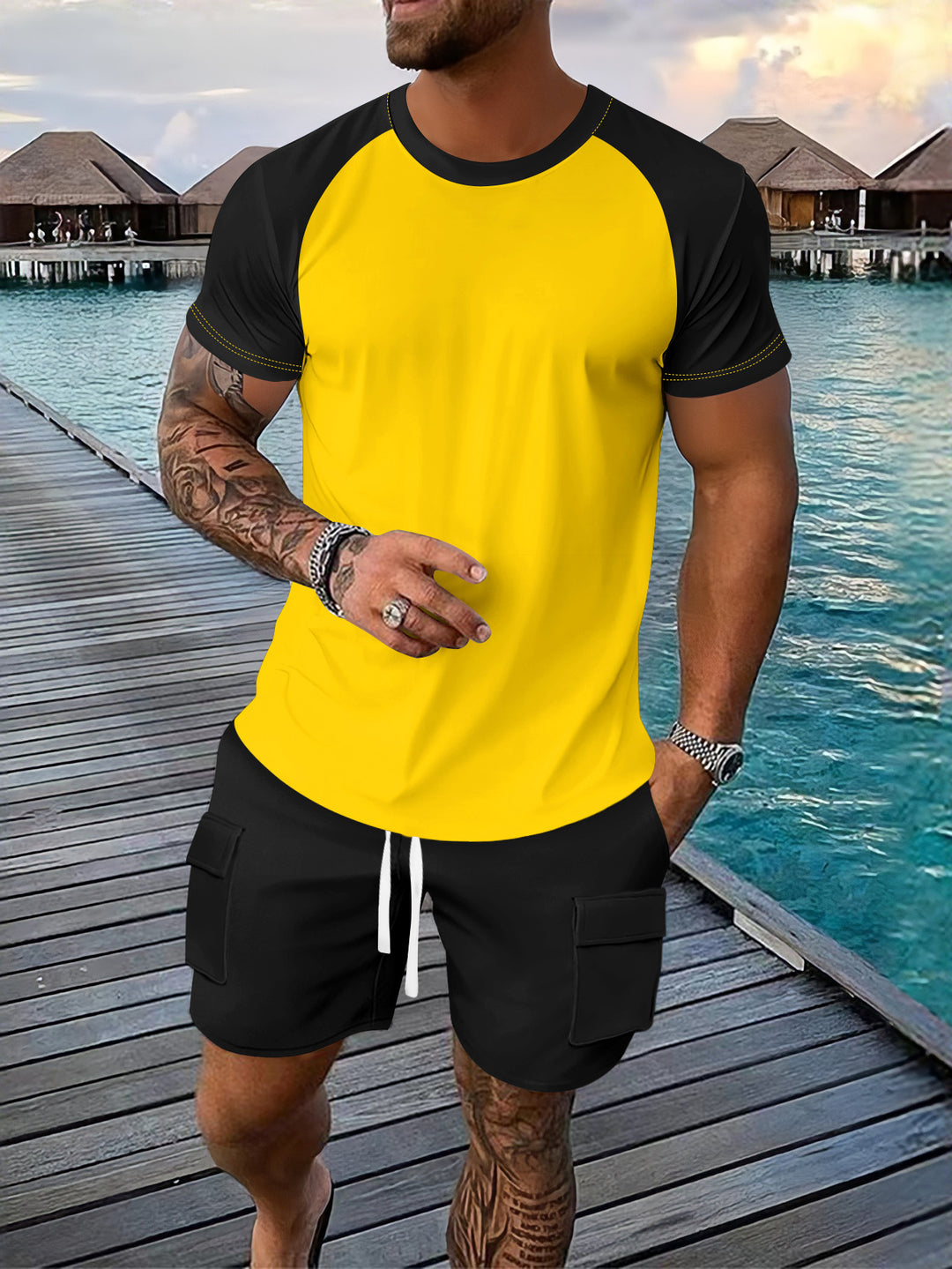Herre Sports T-shirt med raglanærmer Stilla