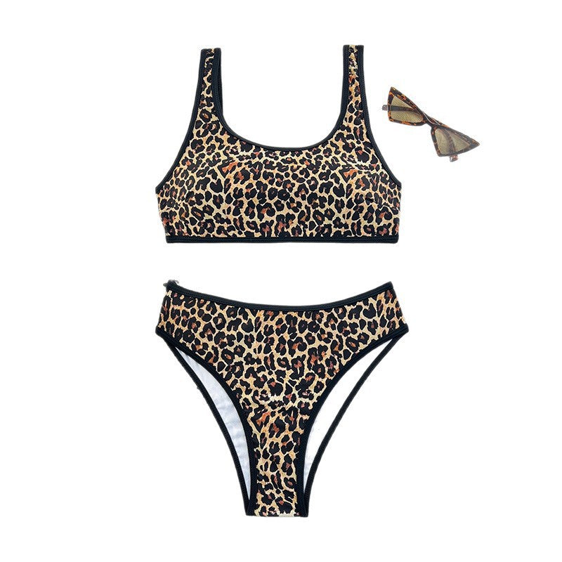 Damer Højskåret Bikini med dyredesign Skovae