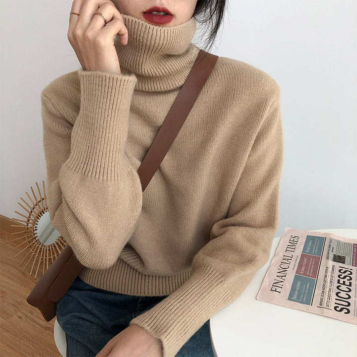 Dame mode turtleneck sweater lavet af blød knit Stilla