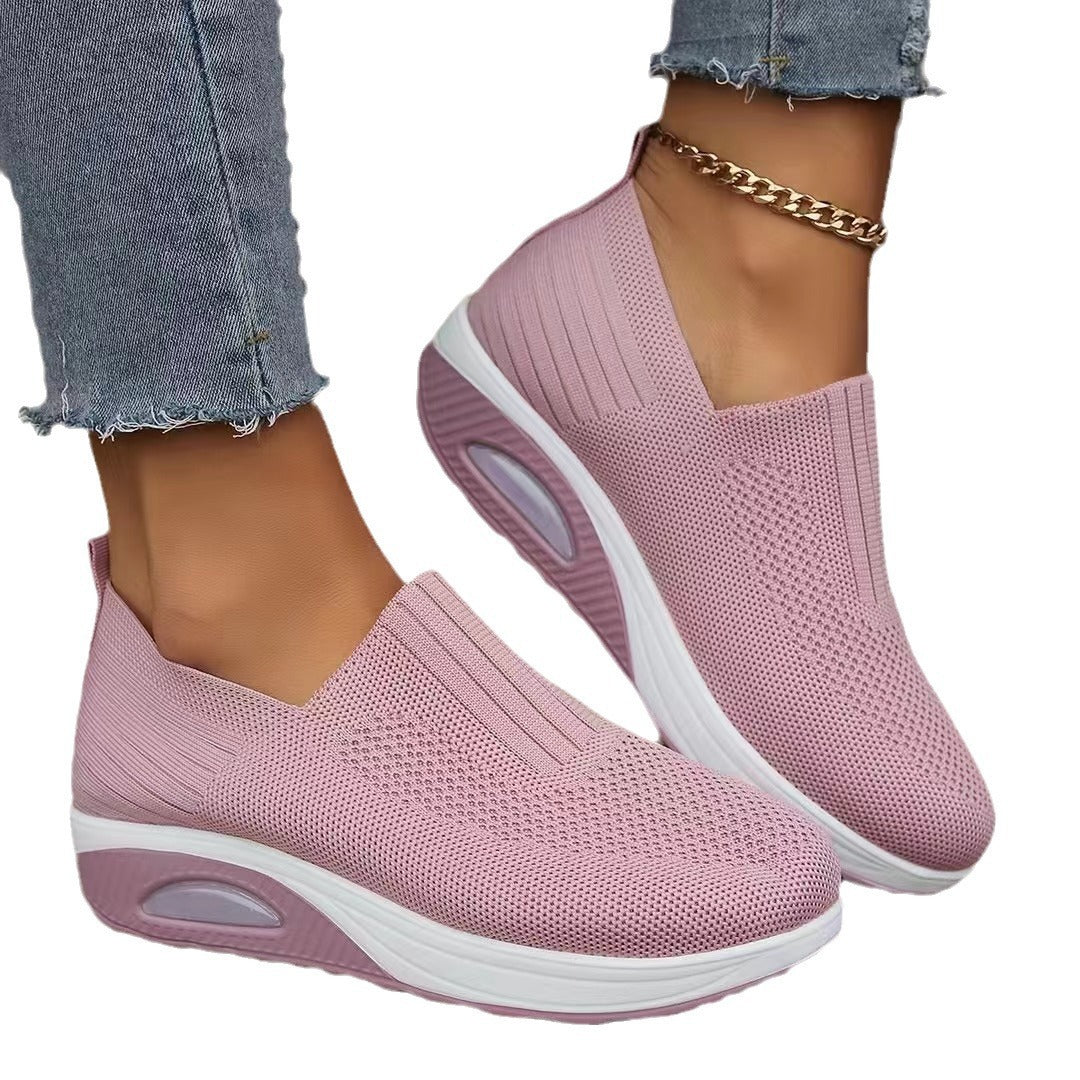 Dame Behagelige Slip-On Sneakers med åndbart overmateriale og Flex-Sål Stilla