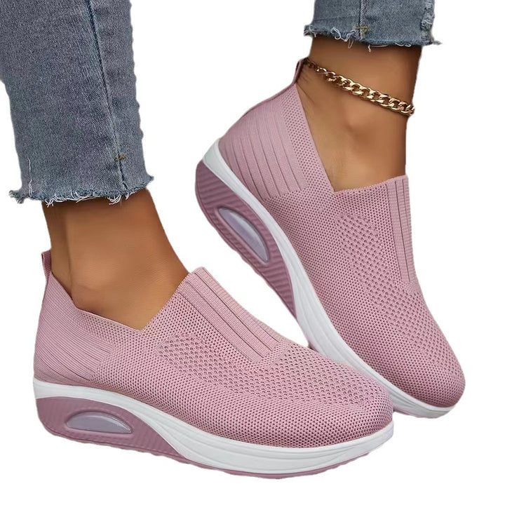 Dame Behagelige Slip-On Sneakers med åndbart overmateriale og Flex-Sål Stilla