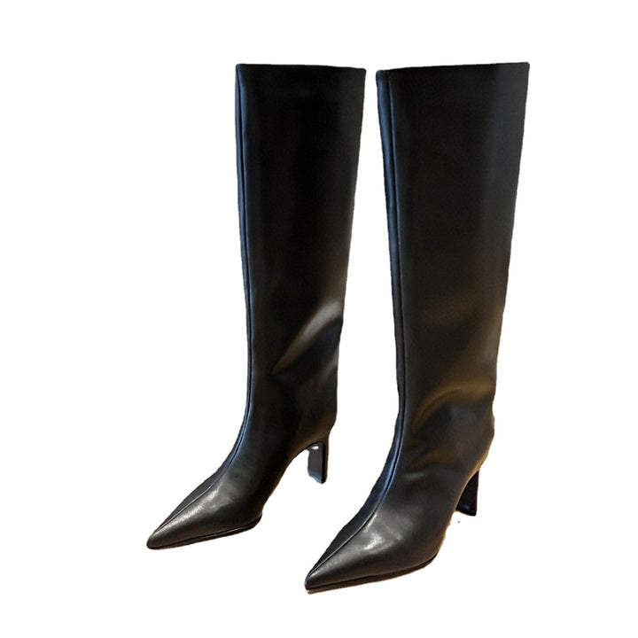 Femme Højhælede Metallic Over-knæ Støvler Stilla
