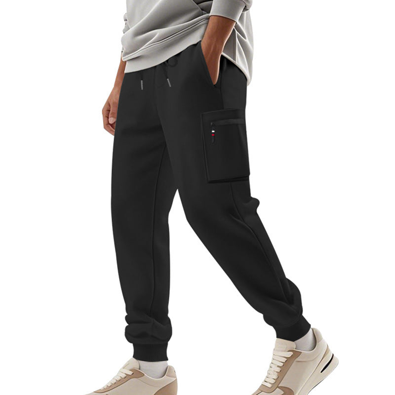 Herrer behagelige Cargo-joggingbukser med elastisk talje og funktionelle lommer Stilla