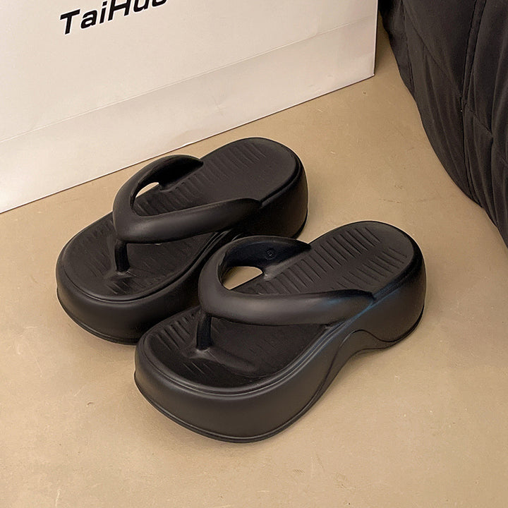 Dame platform flip-flops med ergonomisk fodbedesign Stilla