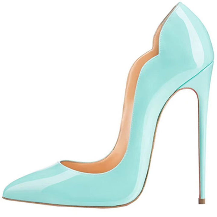 Femme Spids tå Stiletto Højhælede Pumps med blank finish Stilla