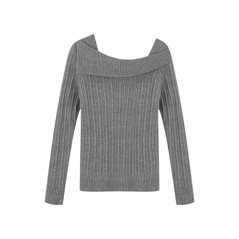 Damer Off-Shoulder Strikpullover med fashionable snit Stilla