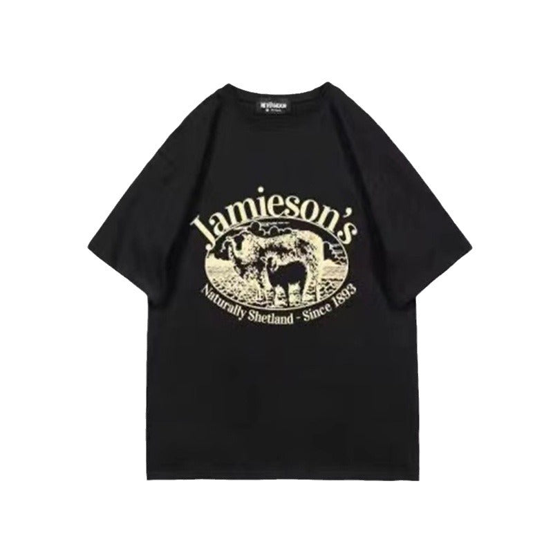 Dame T-shirt med komfortable pasform og elegant dyremotiv Stilla