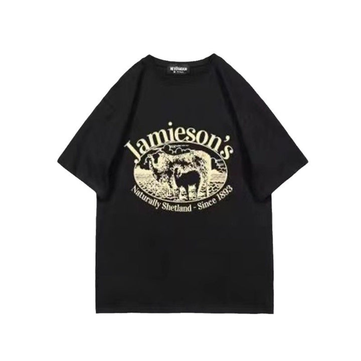 Dame T-shirt med komfortable pasform og elegant dyremotiv Stilla