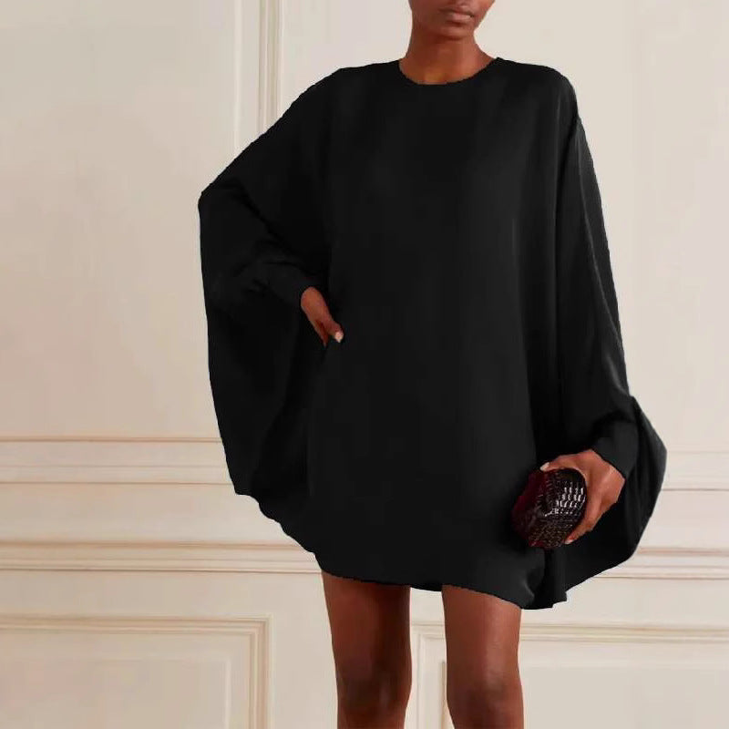Dame Oversized Kjole med Drapering og Bred Snit Stilla