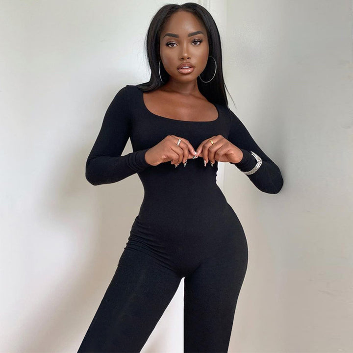 Dame Elegant Langærmet Bodystocking Stilla