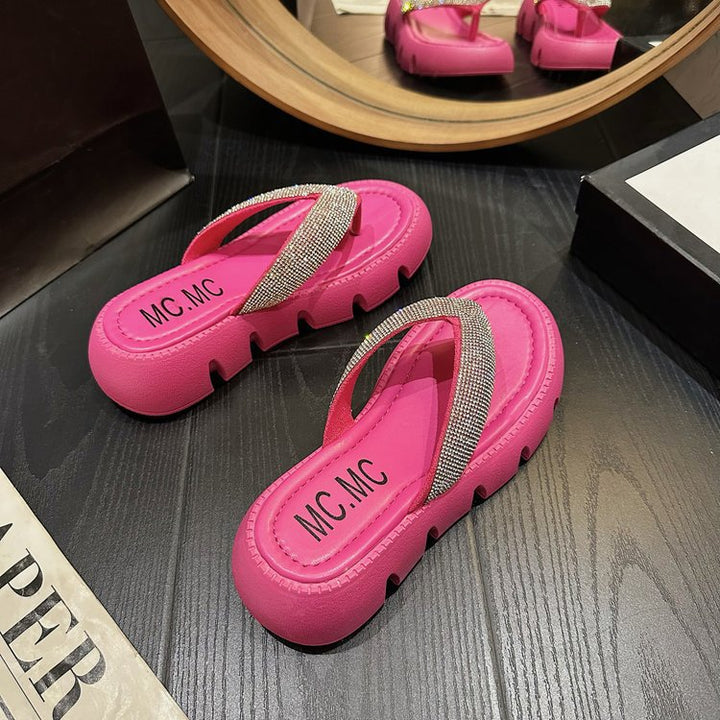 Dame Glitrende Tåseparator-Sandaler med komfortabel fodseng og moderne design Stilla