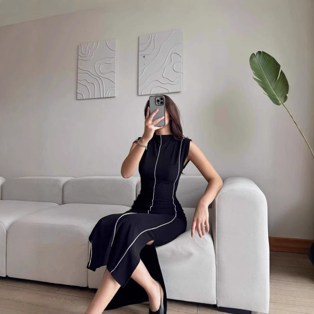 Damer Stilfuld Bodycon Midi Kjole Stilla