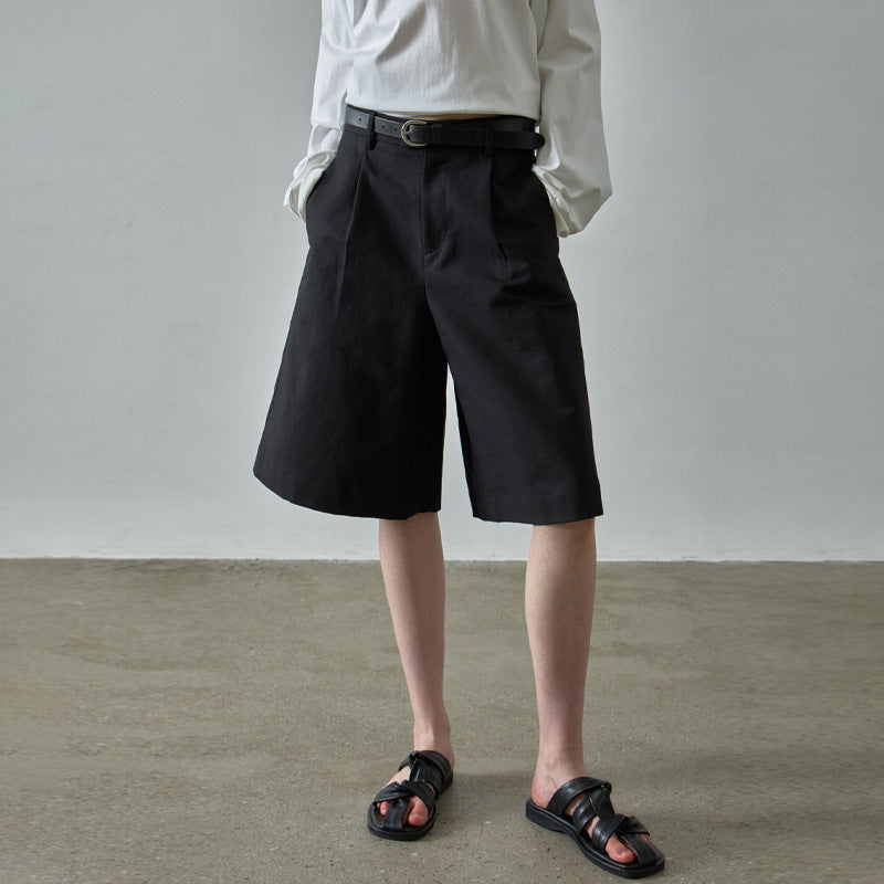 Dame brede shorts med plisseringer og sidelommer Stilla
