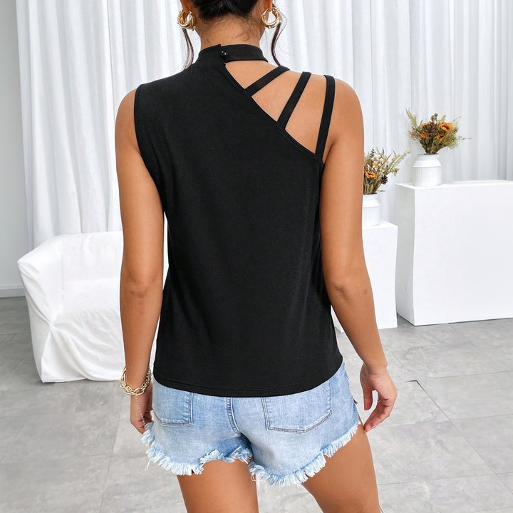 Kvindernes crop top med moderigtige halter-design og décolleté Stilla