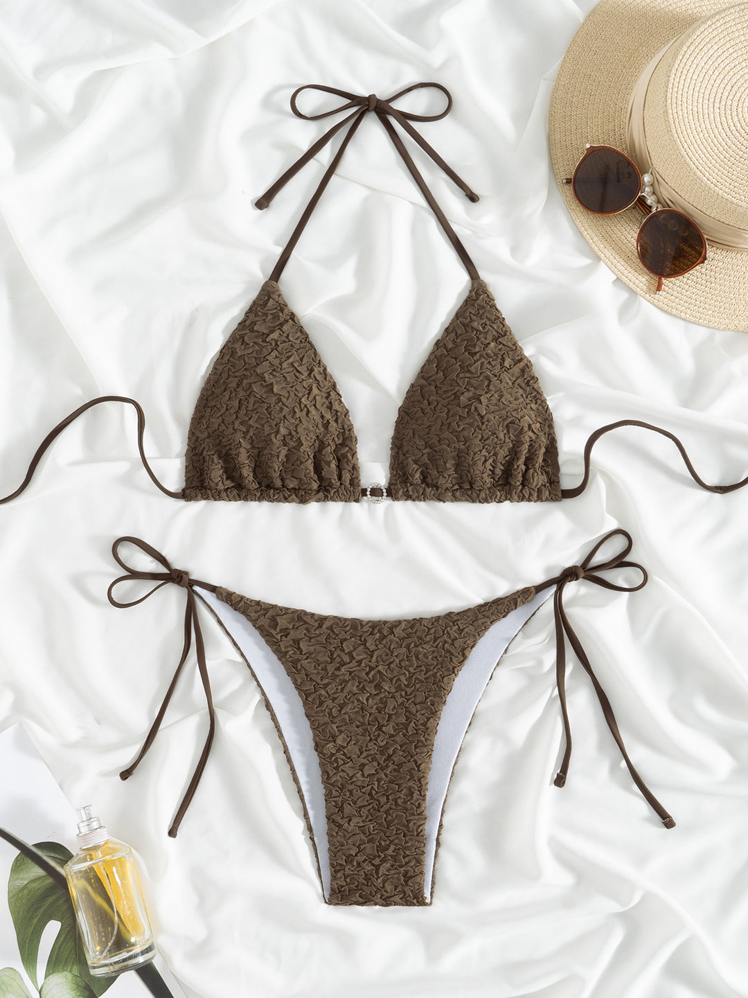 Dame Triangle Bikini Sæt med justerbare stropper Stilla1750243343