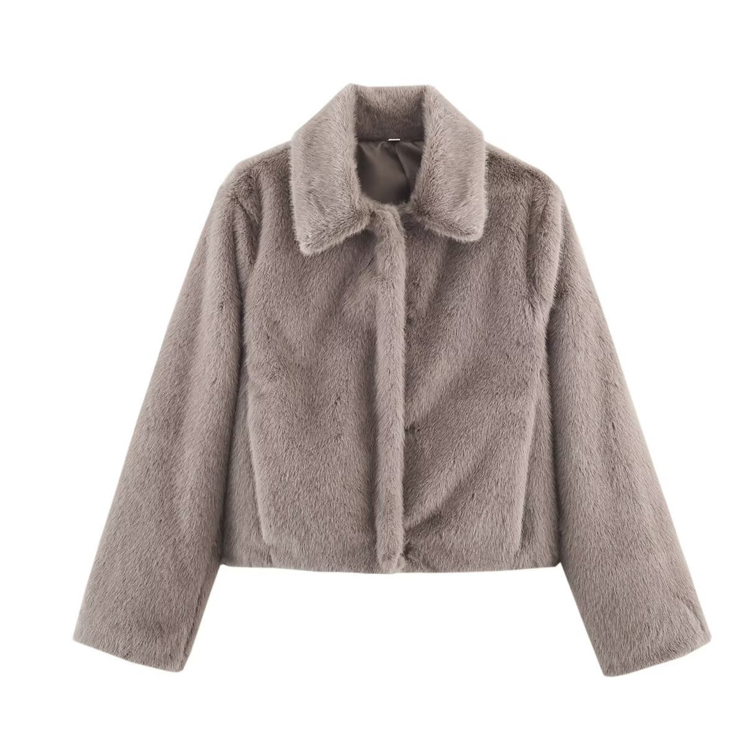 Dames hyggelig faux fur jakke Stilla