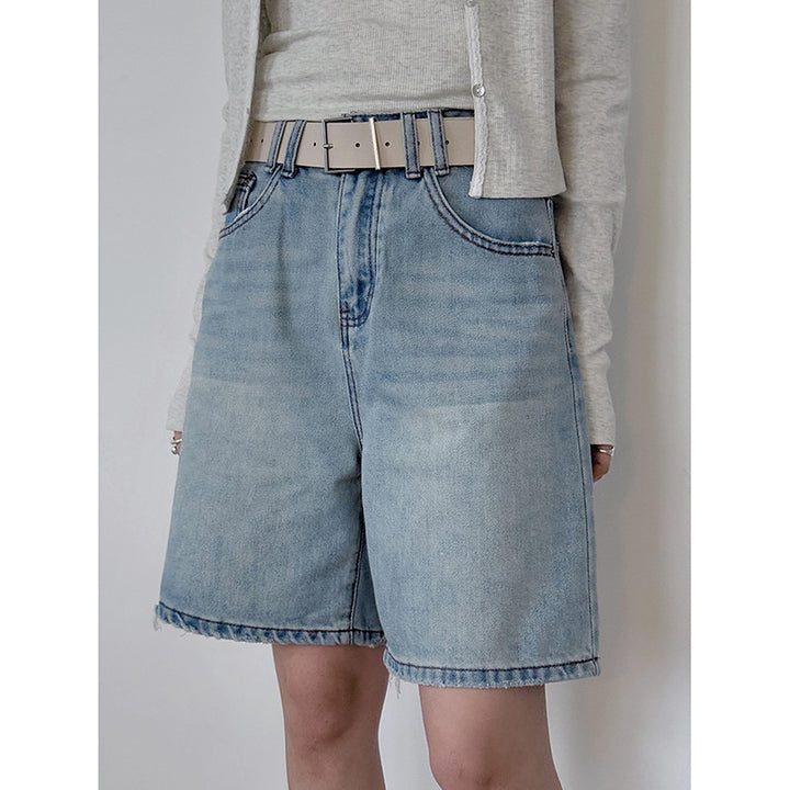 Damer casual jeansshorts med bred pasform og moderne elementer Stilla
