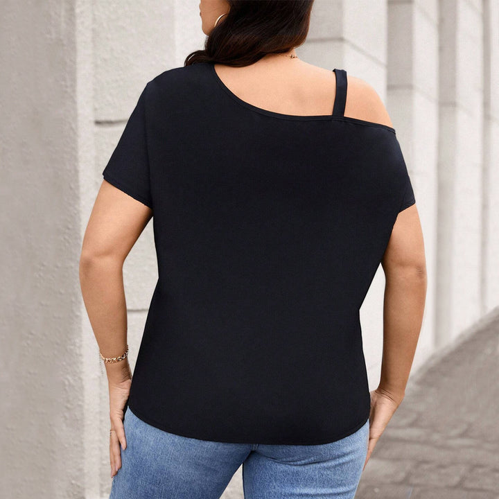 Dame afslappet top med asymmetrisk stropdesign Stilla