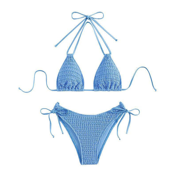 Dame Strikket Trekant Bikini Sæt Stilla