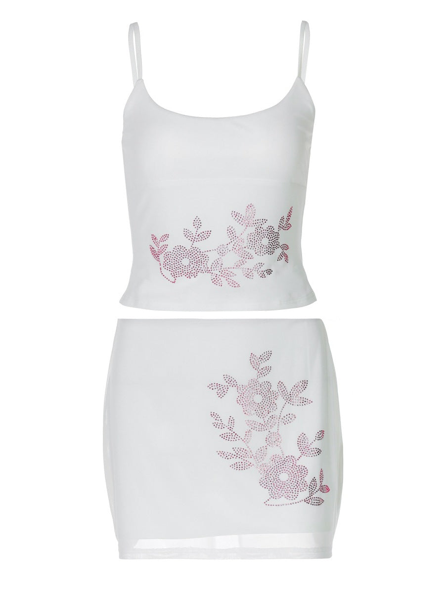 Dame sommerligt sæt med blomstret design og afslappet snit Stilla