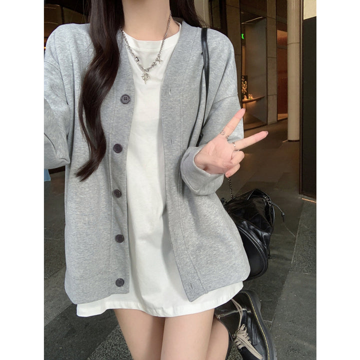 Femme Button-Up Langærmet Cardigan med Lommer Stilla