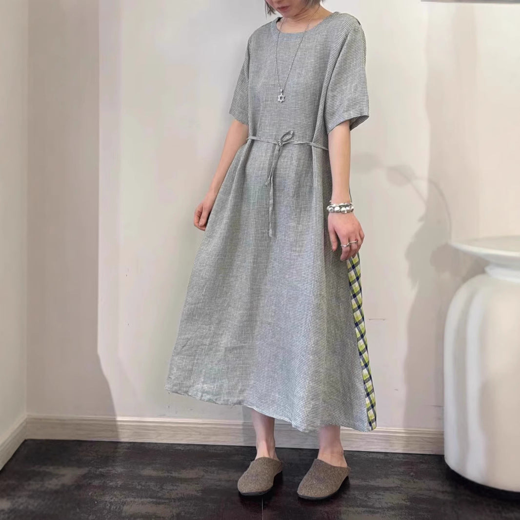 Dame Relaxed Fit Maxi Kjole med sidelæns bindebånd Stilla