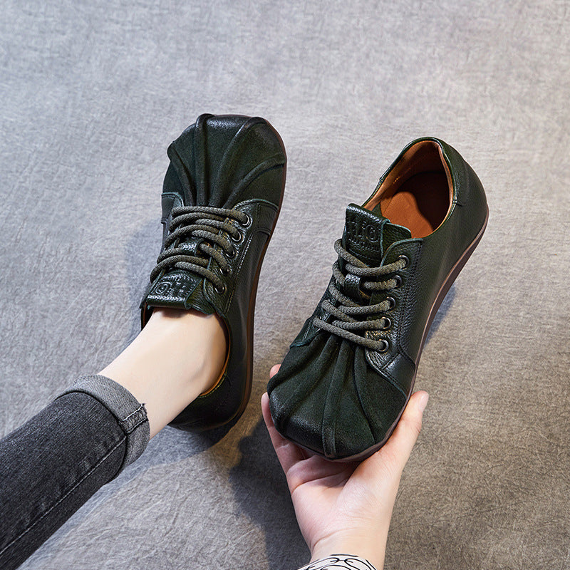 Herrer Fritid Læder Sneakers med unikt Foldsdesign Stilla