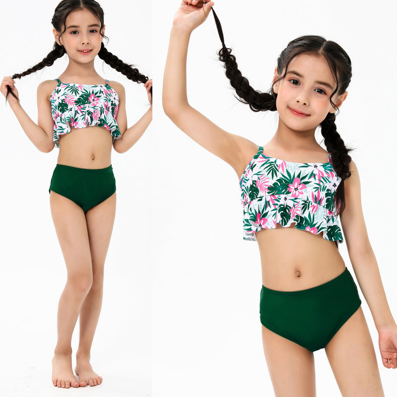 Dame bikini-sæt med crop-top og høj talje Stilla