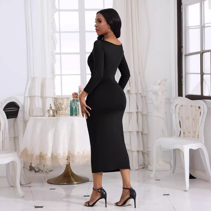 Dame Figurformet Aftenkjole med elegant Drapering Stilla