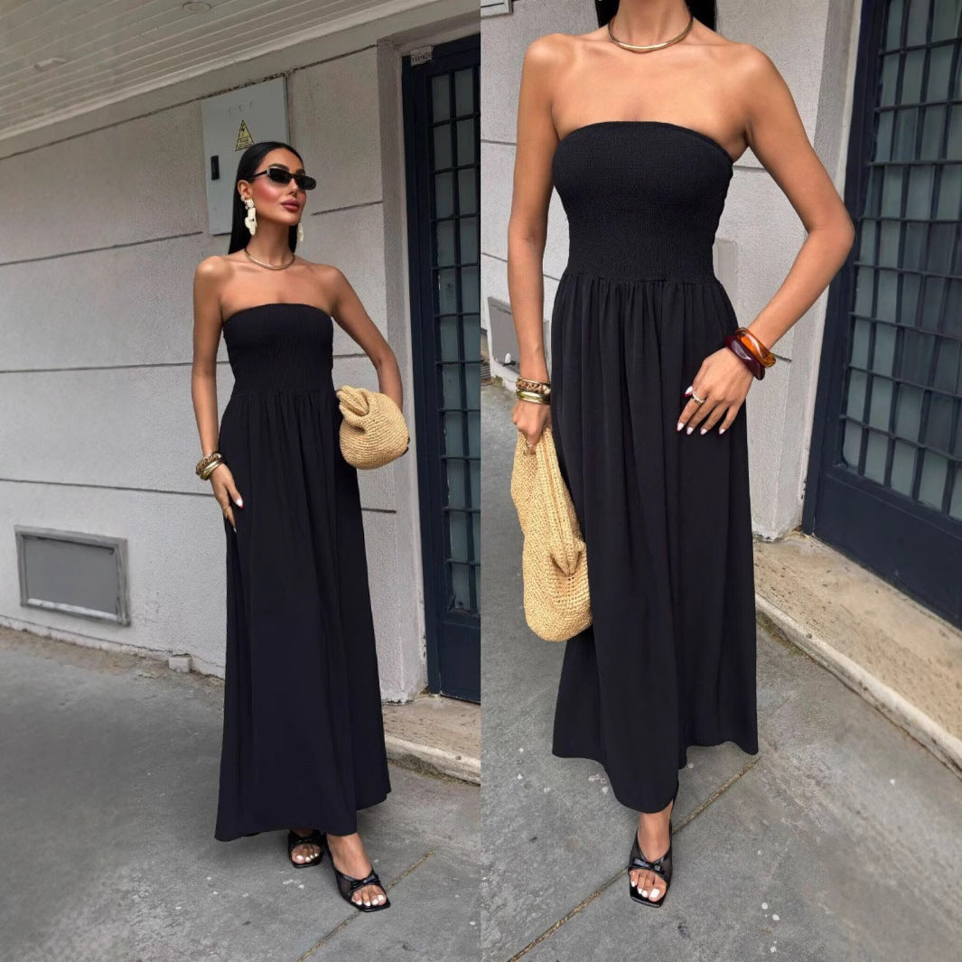 Dame Off-Shoulder Maxikjole Stilla