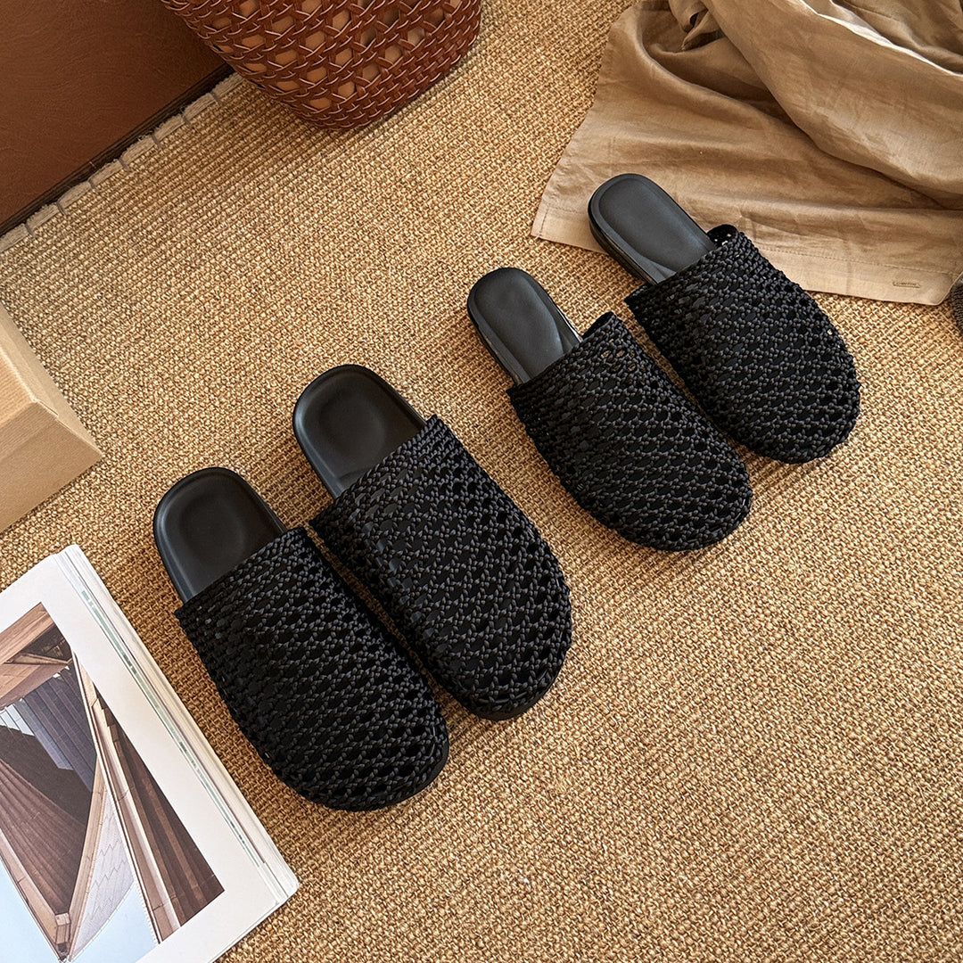 Femme Åndbare Åben-Tå Slip-On Mules Stilla