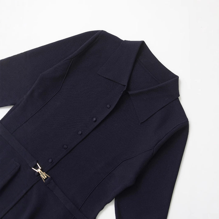 Femme Skræddersyet Kortærmet Blazer med elegant Bindebælte Stilla