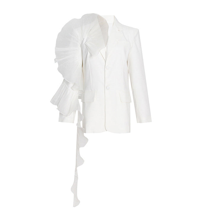 Dame blazer med voluminøse tyl-detaljer Stilla