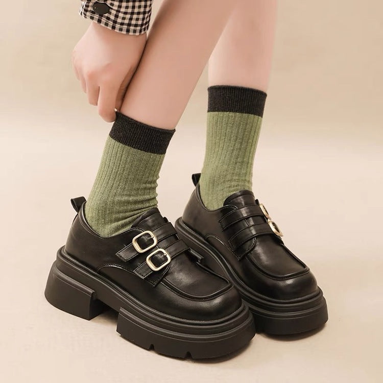 Dame Chunky Loafers med dobbelt spænde-design og robust profil Stilla