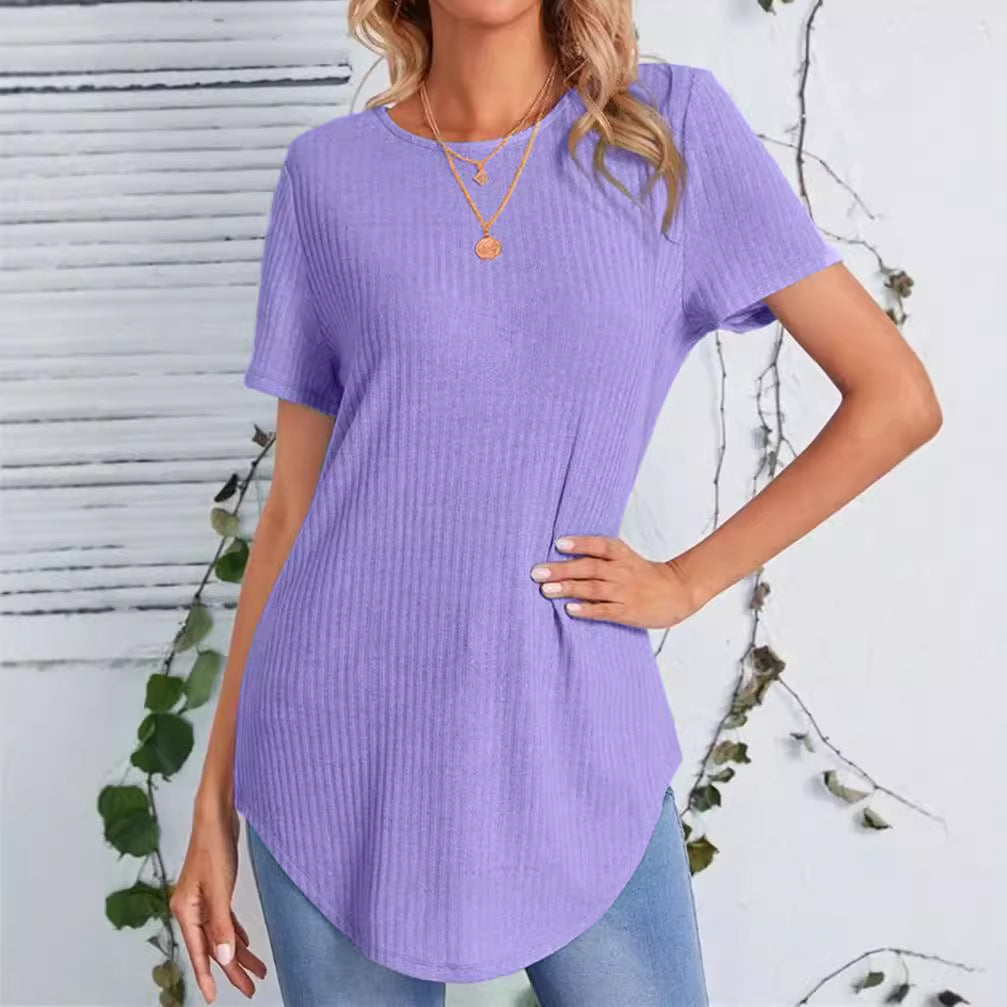Dame Rib Langline T-Shirt Stilla